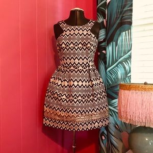 Tribal Aztec Lurex Cocktail Dress